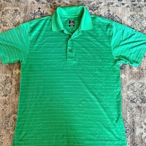 Classic Green Striped Polo Shirt for Men